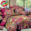 40-150gsm flower printed 3D polyester fabric bed sheet in roll